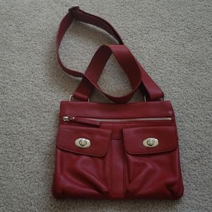 Red Danier leather crossbody